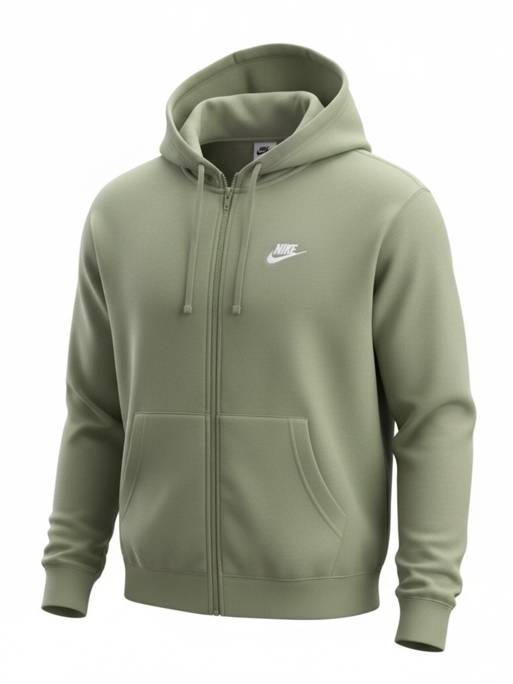 Nike Men's Olive Green Full-Zip Hoodie